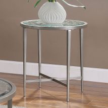 Furniture of America FOA4743E Freja - End Table - Silver