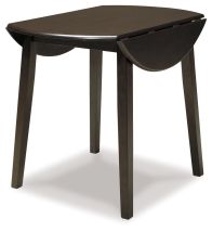 Ashley Furniture D310-15 Hammis - Round DRM Drop Leaf Table - Dark Brown