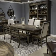 Liberty Furniture 297-DR-O6TRS Paradise Valley - Opt 6 Piece Trestle Table Set - Dark Brown