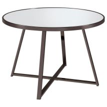 Coaster Fine Furniture 120630 Jillian - Round Mirror Top Dining Table - Black Nickel
