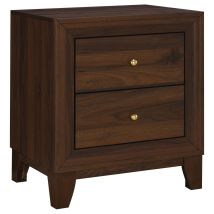 Coaster Fine Furniture 223442 Welsley - 2-Drawer Nightstand Bedside Table - Walnut