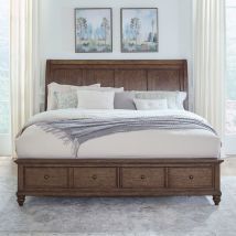 Liberty Furniture 104-BR-QSB Liberty Furniture 104-BR-QSB Twin Lakes - Queen Storage Bed - Chestnut