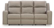Ashley Furniture 6330789 Lavenhorne - Rec Sofa W/Drop Down Table - Pebble