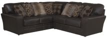 Jackson 4378/42/62-09 Jackson 4378/42/62-09 Denali - 2 Piece Italian Leather Match Sectional With 8 Included Accent Pillows - Chocolate