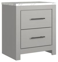 Ashley Furniture B1192-92 Cottonburg - Light Gray / White - Two Drawer Night Stand