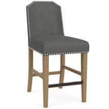 Riverside Furniture 92617 Riverside Furniture 92617 Mix-N-Match Chairs - Clipped Top Upholstered Stool (Set of 2) - Dark Gray