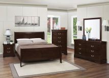 CoasterEveryday 202411KE-S4 Louis Philippe - 4 Piece Eastern King Bedroom Set - Cappuccino