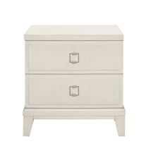 Samuel Lawrence Furniture S916-050 Madison - 2-Drawer Nightstand with USB Port in a Grey-White Wash Finish - Natural