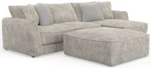Jackson 2306/63/76/28-01 Jackson 2306/63/76/28-01 Bucktown - 2 Piece Sofa / RSF Chaise With Extra Thick Cuddler Seat Cushions & Cocktail Ottoman - Parchment