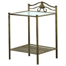 CoasterEssence 300172 Sydney - Metal 2-Shelf Nightstand - Antique Brushed Gold