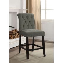 Furniture of America CM3564GY-PC-2PK Izzy - Counter Height Chair (Set of 2) - Gray / Antique Black