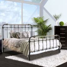Furniture of America CM7733T Riana - Metal Twin Bed - Antique Black