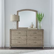 Liberty Furniture 805-BR-DM Avalon - Dresser & Mirror - Burnished Beige