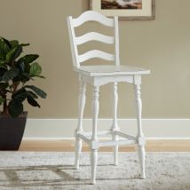 Liberty Furniture 244-B200330 Magnolia Manor - Ladderback Swivel Bar Stool - Antique White