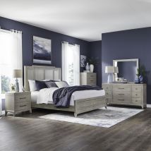 Liberty Furniture 694-BR-KCPBDMCN Liberty Furniture 694-BR-KCPBDMCN New Haven - 5 Piece Bedroom Set (California King Panel Bed, Dresser & Mirror, Chest, Night Stand) - Sanctuary White