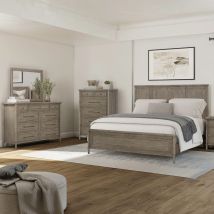 Liberty Furniture 508-BR-QPBDMC Liberty Furniture 508-BR-QPBDMC Rochelle Park - 4 Piece Bedroom Set (Queen Panel Bed, Dresser & Mirror, Chest) - Smokey Taupe