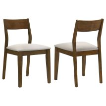 Coaster Fine Furniture 108922 Almonte - Dining Chair Upholstered Seat (Set of 2) - Dark Brown