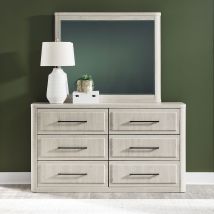 Liberty Furniture 522-BR-DM Modern Play - Dresser & Mirror - Natural White