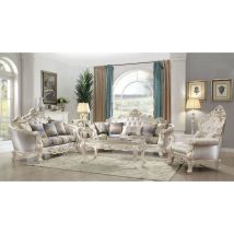 ACME 52441 Gorsedd - Loveseat - Fabric & Antique White