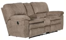 Jackson Furniture Industries 62409-2792/26 Reyes - Power Lay Flat Reclining Console Loveseat With Storage & Cupholders - Portabella