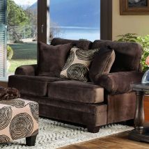 Furniture of America SM5142BR-LV Bonaventura - Loveseat - Brown