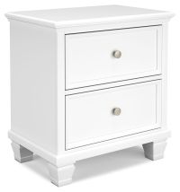 Signature Design by Ashley® B680-92 Fortman - White - Two Drawer Night Stand