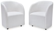 Signature Design by Ashley® D821-02A Rowanbeck - Ivory - Dining Upholstered Arm Chair (Set of 2)
