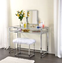 ACME AC00666 Coleen - Vanity Desk - Chrome Finish