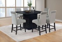 CoasterEveryday 102068-S7 Stanton - 7 Piece Square Counter Height Dining Table Set - Gray