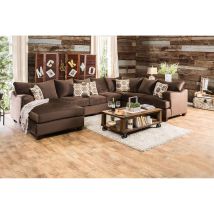 Furniture of America SM6111-SECTIONAL Wessington - U-Shaped Sectional - Chocolate