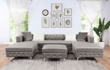 Furniture of America CM6256GY-SECT Ciabattoni - Sectional - Gray