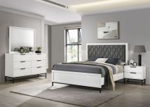 Coaster Fine Furniture 224861KW-S4 Sonora - 4 Piece California King Bedroom Set - White