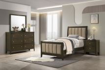Coaster Fine Furniture 224421T-S4 Wilkes - 4 Piece Twin Bedroom Set - Dark Cocoa