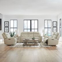 Liberty Furniture 7006ST-UPH-SOLOREC Liberty Furniture 7006ST-UPH-SOLOREC Carrington - Sofa With Loveseat & Recliner - Baja Stone
