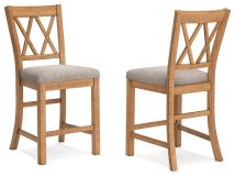Ashley Furniture D773-124 Havonplane - Upholstered Barstool (Set of 2) - Brown