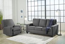 Ashley Furniture 53602/36/25 Rannis - 2 Pc. - Full Sofa Sleeper, Rocker Recliner - Pewter