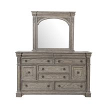 Pulaski Furniture P167-BR-K7 Kingsbury - Dresser And Mirror - French Gray