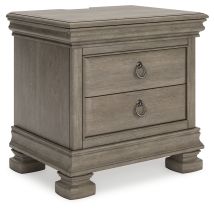 Signature Design by Ashley® B924-93 Lexorne - Gray - Three Drawer Night Stand