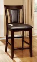 Furniture of America CM3984DK-PC-2PK Brent - Counter Height Chair (Set of 2) - Dark Cherry / Espresso