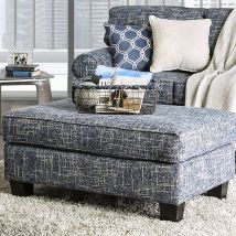 Furniture of America SM8010-OT Pierpont - Ottoman - Blue