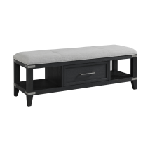 Intercon LG-BR-2452B-WST-C Laguna - Storage Bench - Weathered Steel