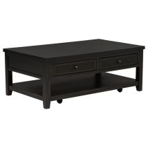 Coaster Fine Furniture 710578 Concord - 2-Drawer Rectangular Coffee Table - Distressed Java
