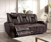 Furniture of America CM9902-SF Abrielle - Dual Power Sofa - Dark Brown