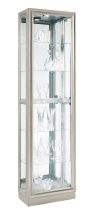 Pulaski Furniture 21455 PFC Curios - Side Entry 5 Shelf Curio Cabinet - Platinum Silver