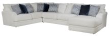 Jackson 2470/30/72/75-21 Jackson 2470/30/72/75-21 Polaris - 3 Piece Sectional With Comfort Coil Seating And 9 Included Accent Pillows (Left Side Facing Chaise) - Sugar