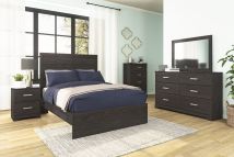 Signature Design by Ashley® B2589/31/36/44/55/86 Belachime - Black - 5 Pc. - Dresser, Mirror, Chest, Full Panel Bed