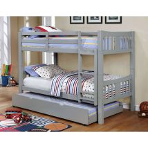 Furniture of America CM-BK929GY-BED Cameron - Twin Over Twin Bunk Bed - Gray