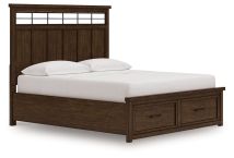 Ashley Furniture B849B5 Ashley Furniture B849B5 Taffenbrook - California King Panel Storage Bed - Medium Brown