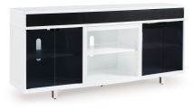 Signature Design by Ashley® W756-68 Gardoni - White / Black - Xl TV Stand With Fireplace Option