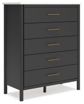 Signature Design by Ashley® B2616-345 Cadmori - Black / White - Five Drawer Wide Chest